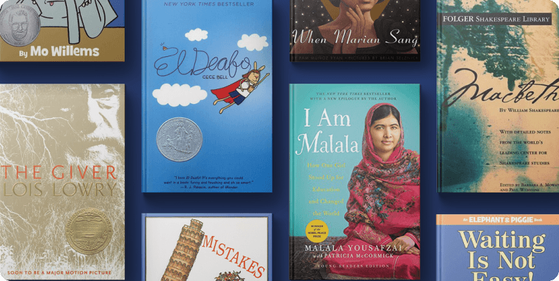 Book covers for educators displayed in a grid layout